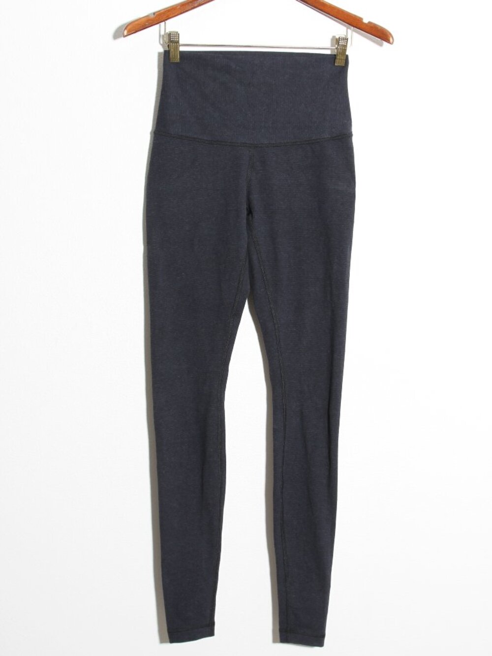 Lululemon Wunder Under Pant (Hi-Rise) Leggings *Cotton Heathered Naval Blue Sz 6